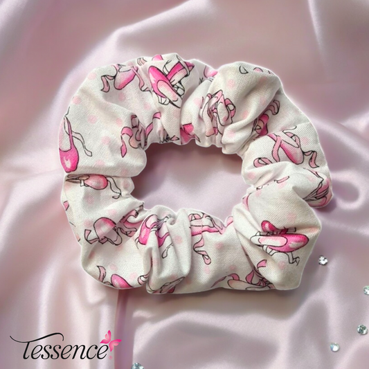 Ballet Shoe Print Scrunchie