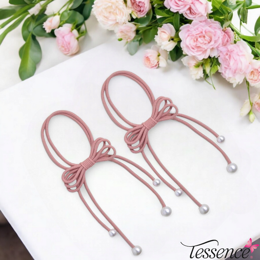 Bow Hair Elastics (long)