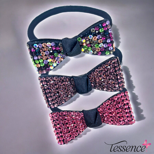 Rhinestone Hair Bow on elastics