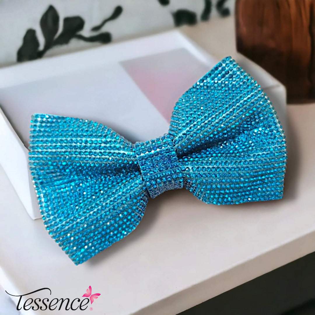 Rhinestone Tuxedo Hair Bow