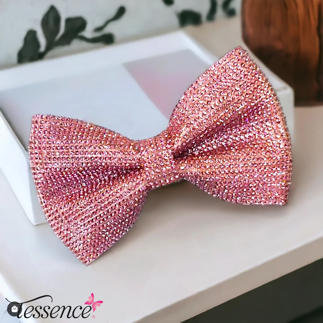 Rhinestone Tuxedo Hair Bow