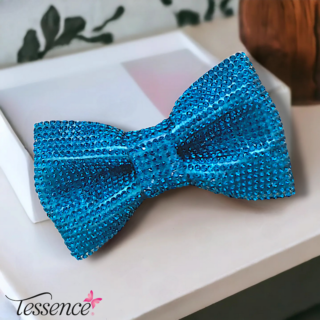 Rhinestone Tuxedo Hair Bow
