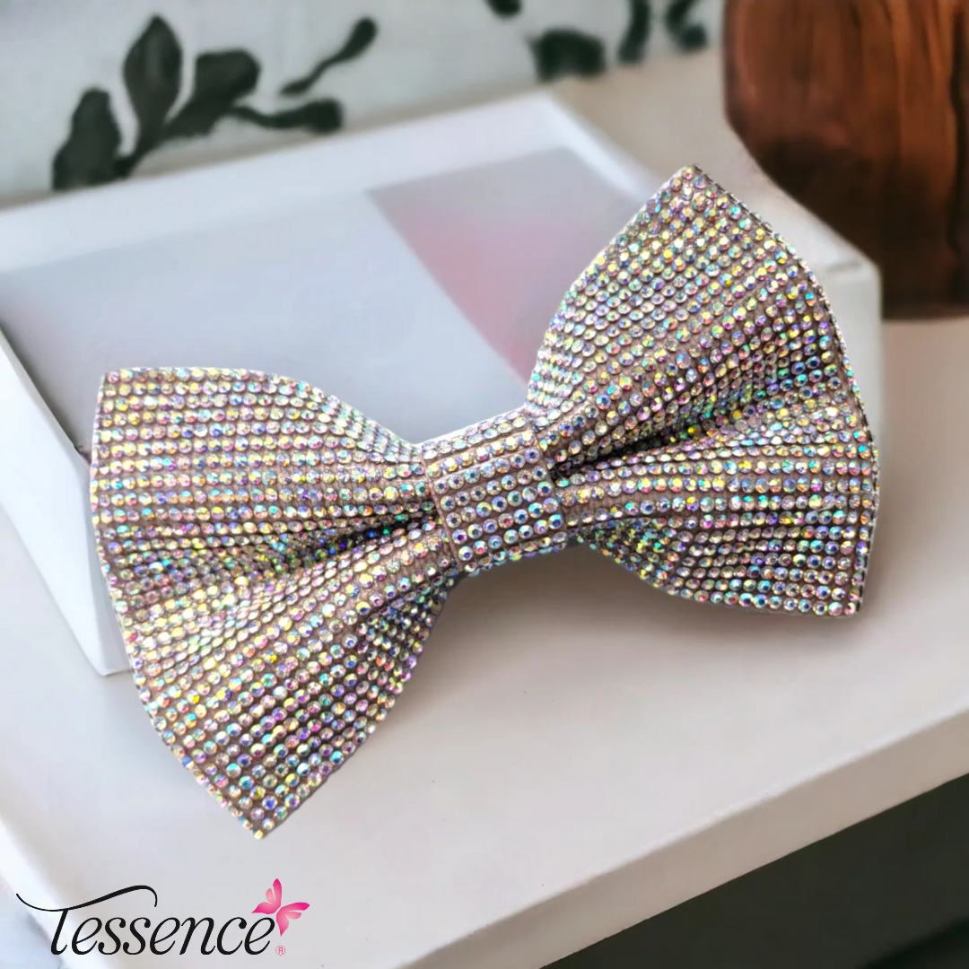 Rhinestone Tuxedo Hair Bow