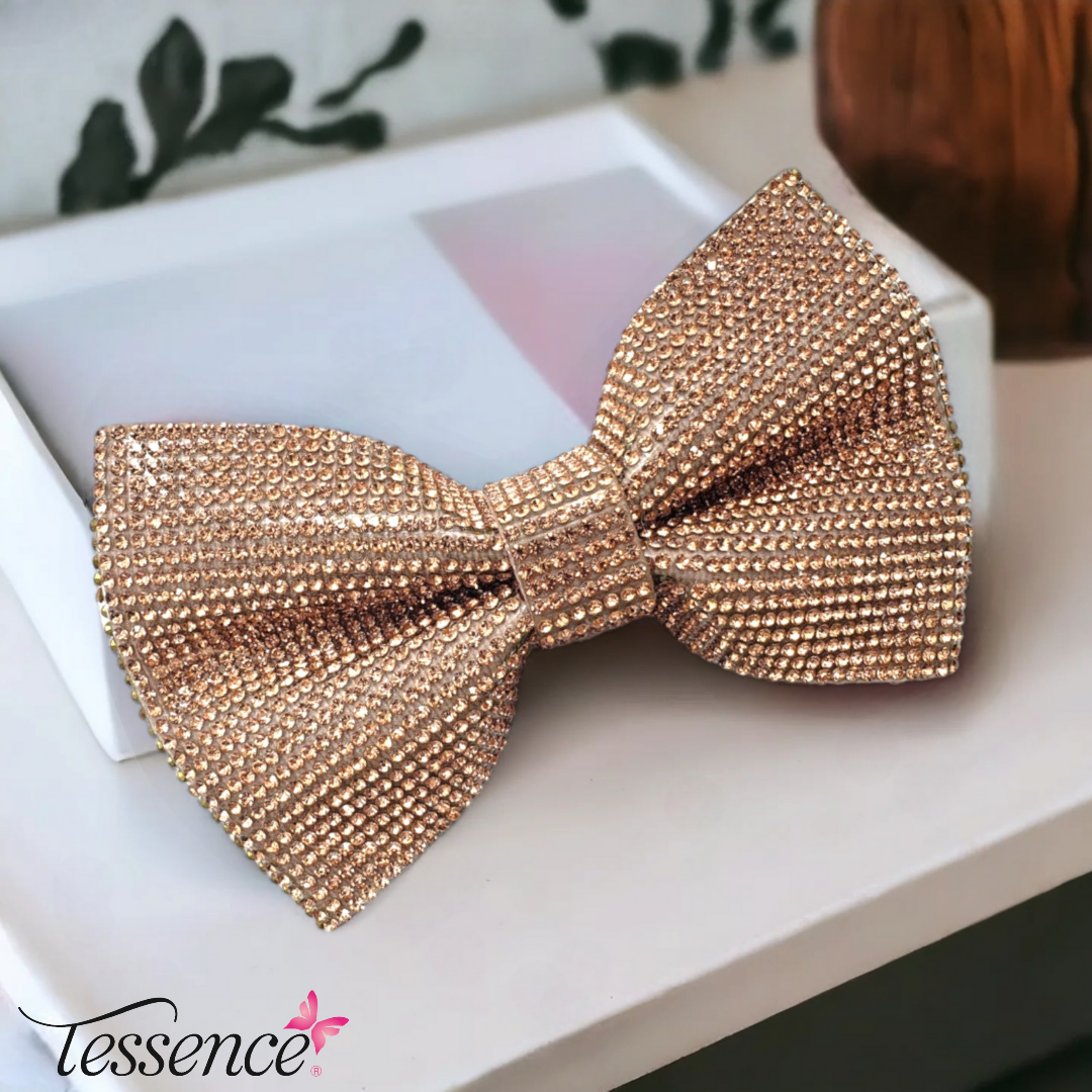Rhinestone Tuxedo Hair Bow
