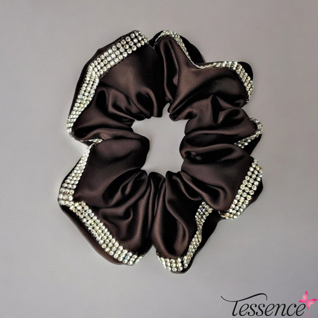 Satin Rhinestoned Scrunchies