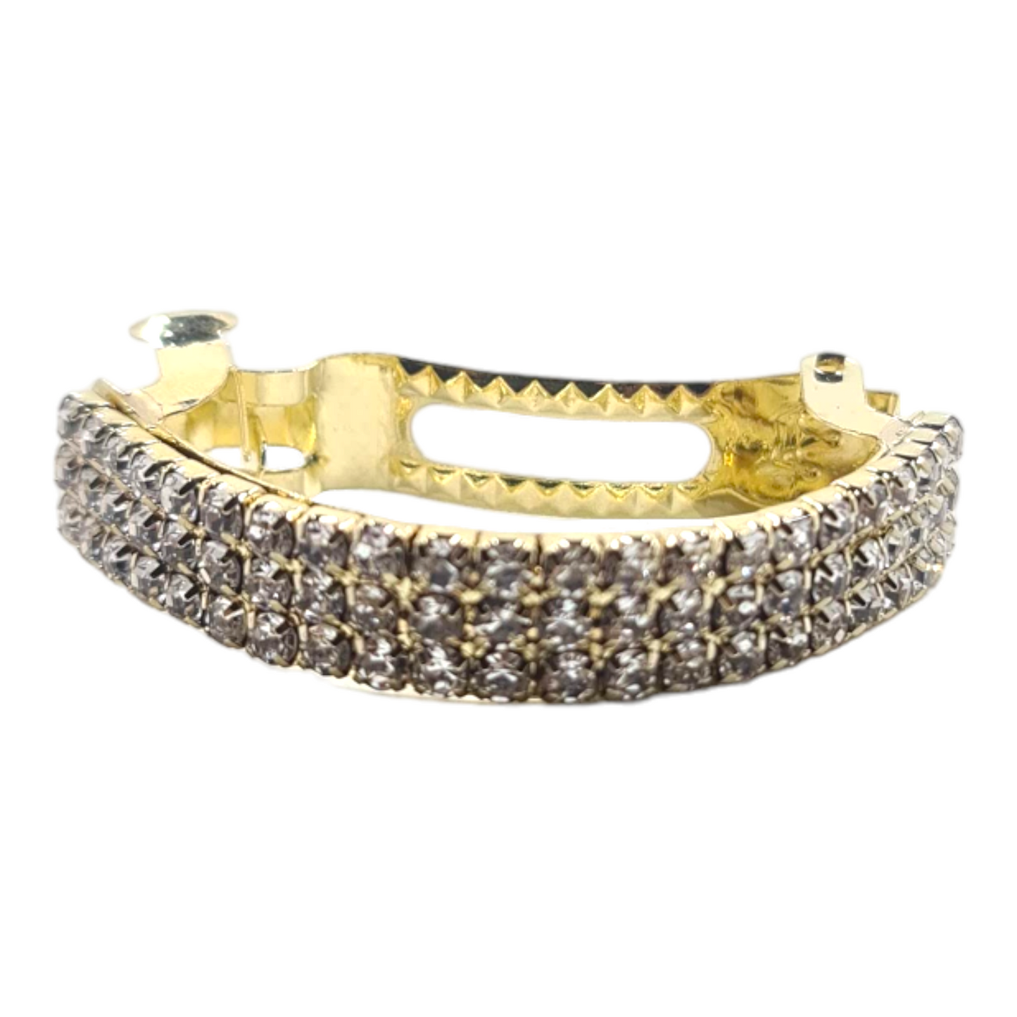 Silver and Gold Diamante Barette Clips