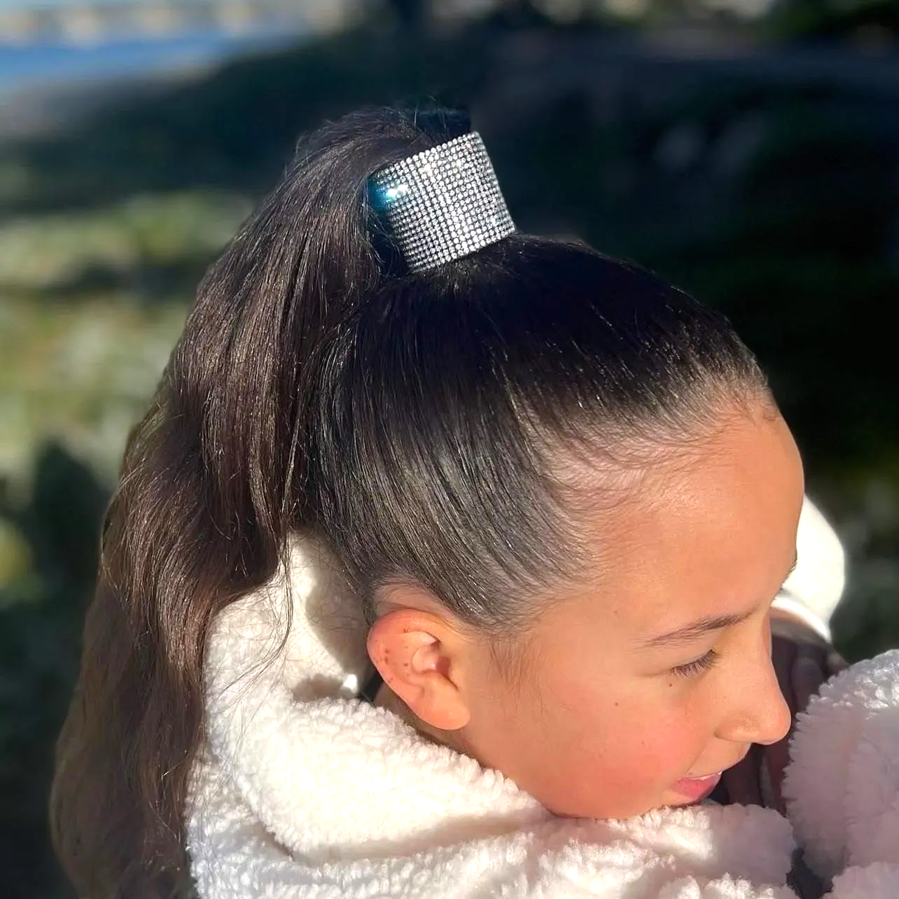 Rhinestone Ponytail Cuff