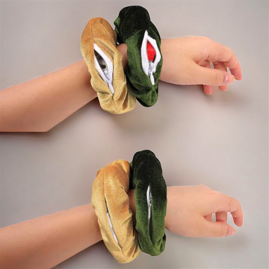 Velvet Pocket Zipper Scrunchies