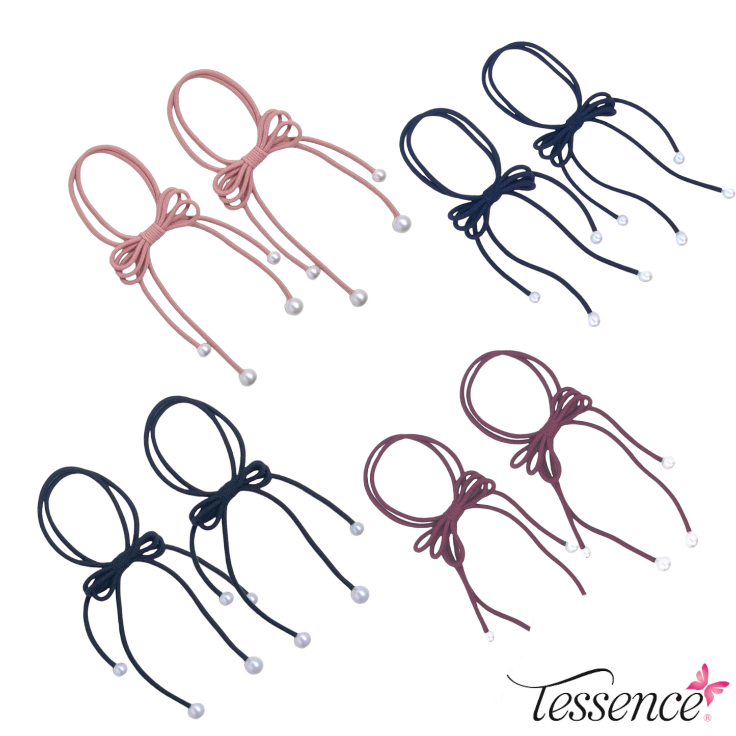 Bow Hair Elastics (long)