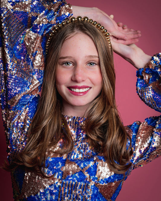 Pearl Gold Headband (with combs)