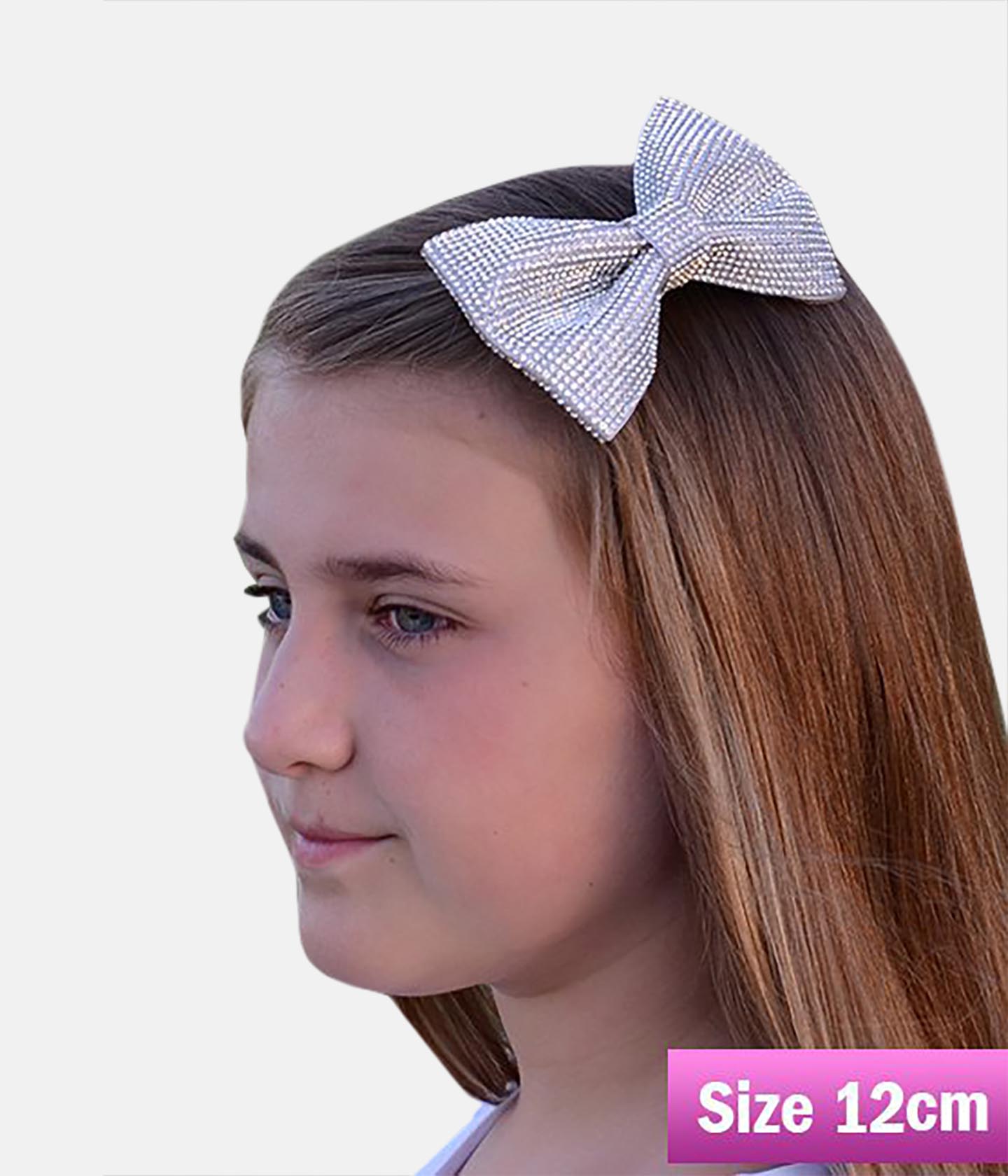 Rhinestone Tuxedo Hair Bow