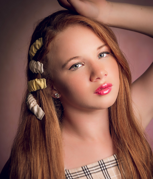 Ruffled Hair Clip set