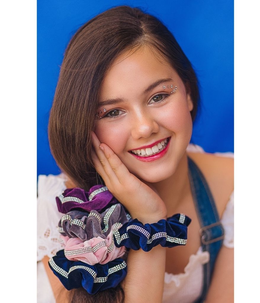 Velvet Rhinestoned Scrunchies | Gift Pack 7