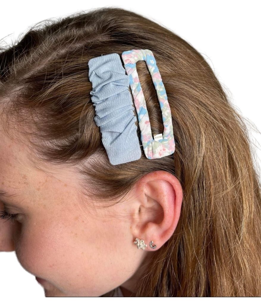 Ruffled Hair Clip set