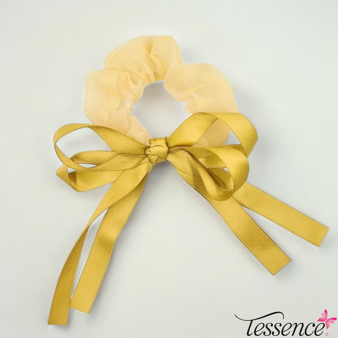 Ribbon Bow Organza Scrunchie | Gift Pack 5