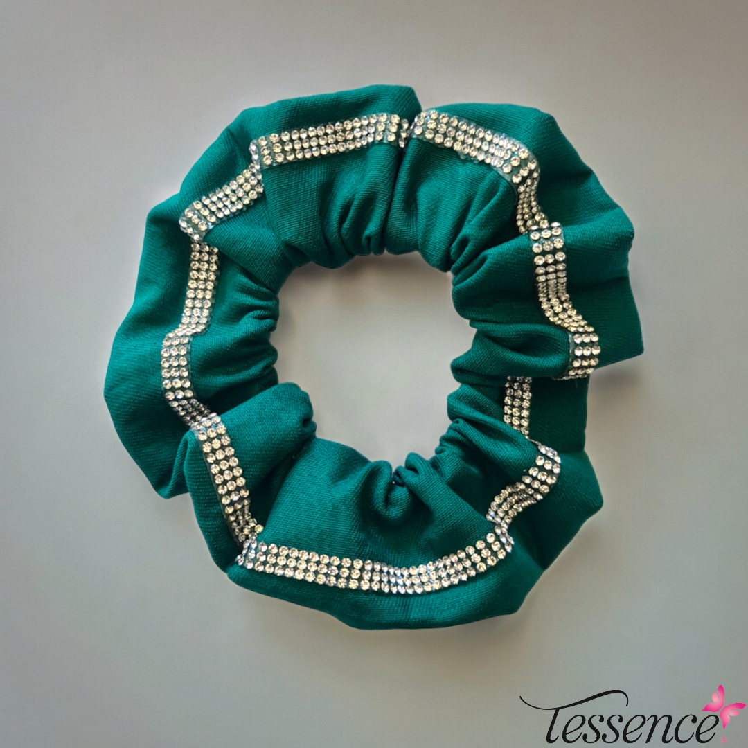 Cotton Rhinestoned Scrunchies