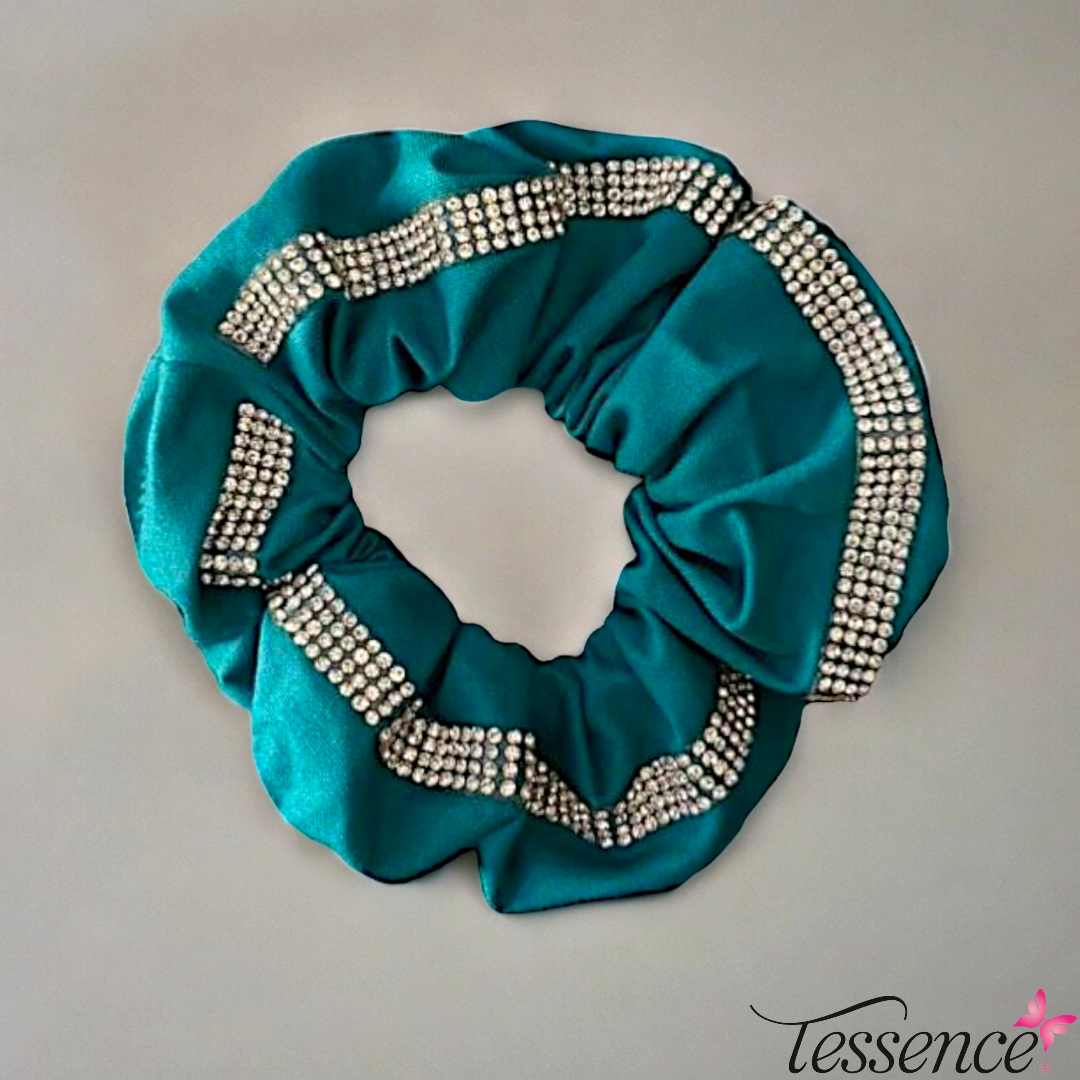 Cotton Rhinestoned Scrunchies