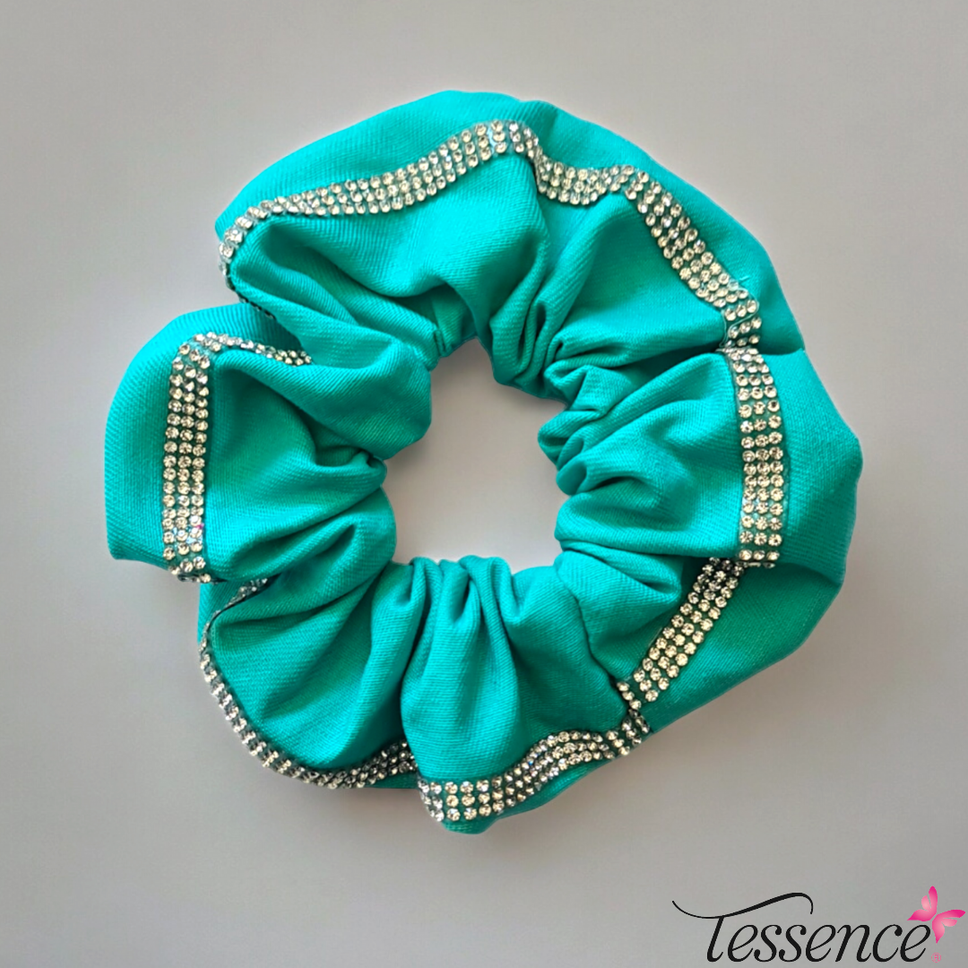 Cotton Rhinestoned Scrunchies