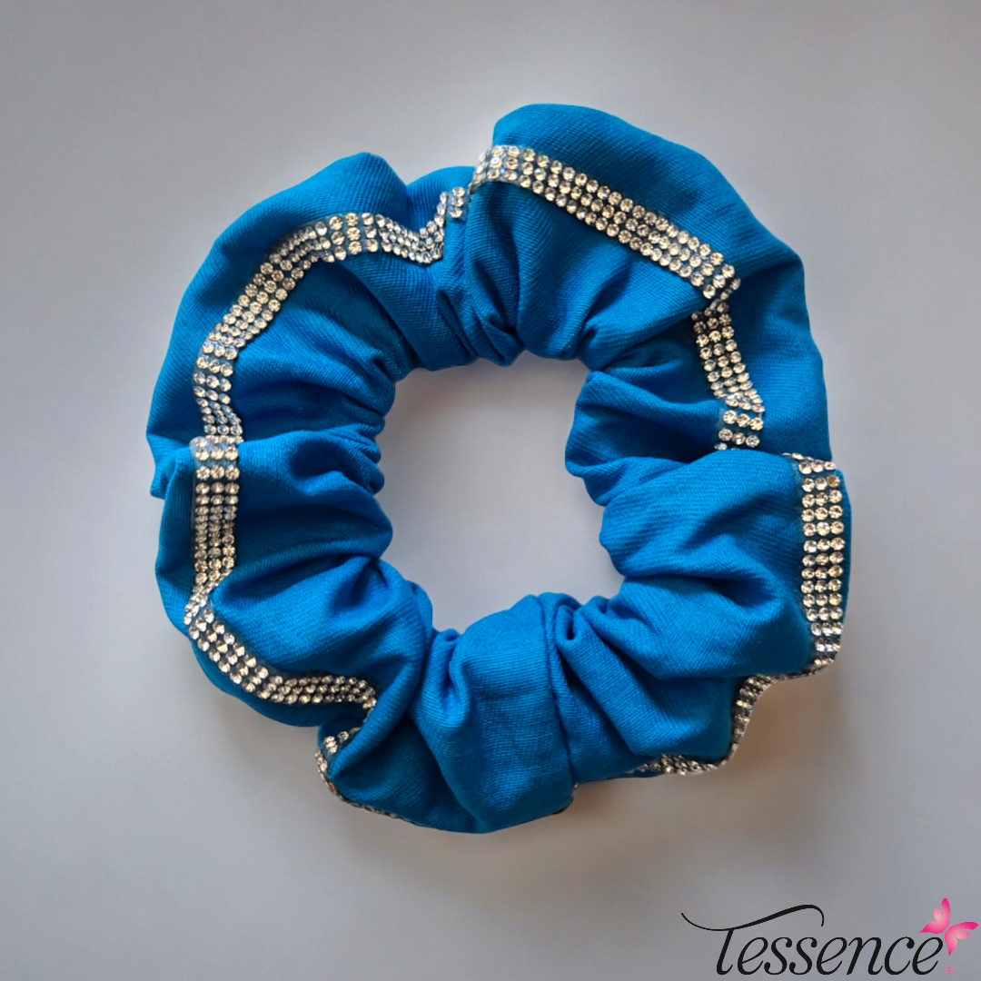 Cotton Rhinestoned Scrunchies