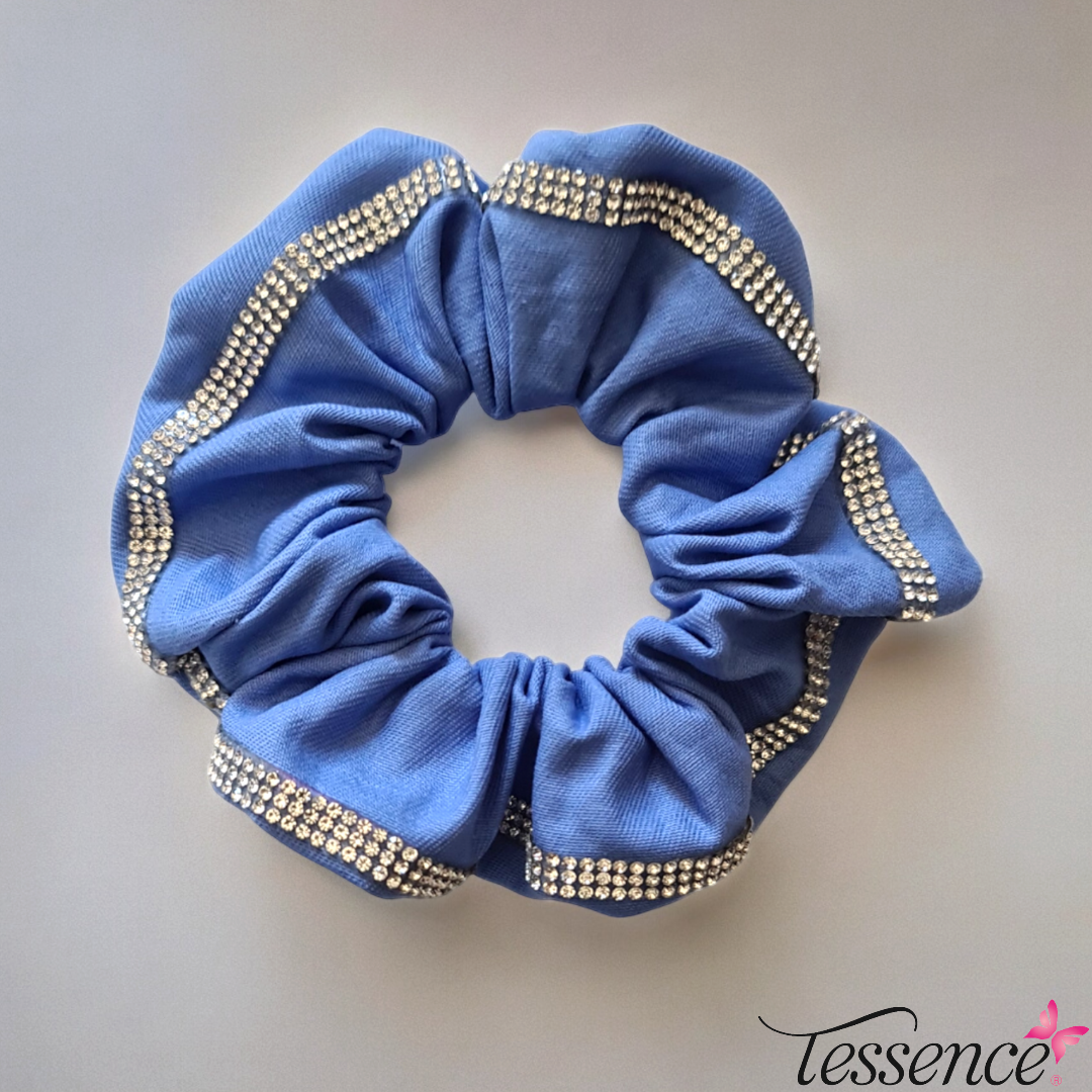 Cotton Rhinestoned Scrunchies