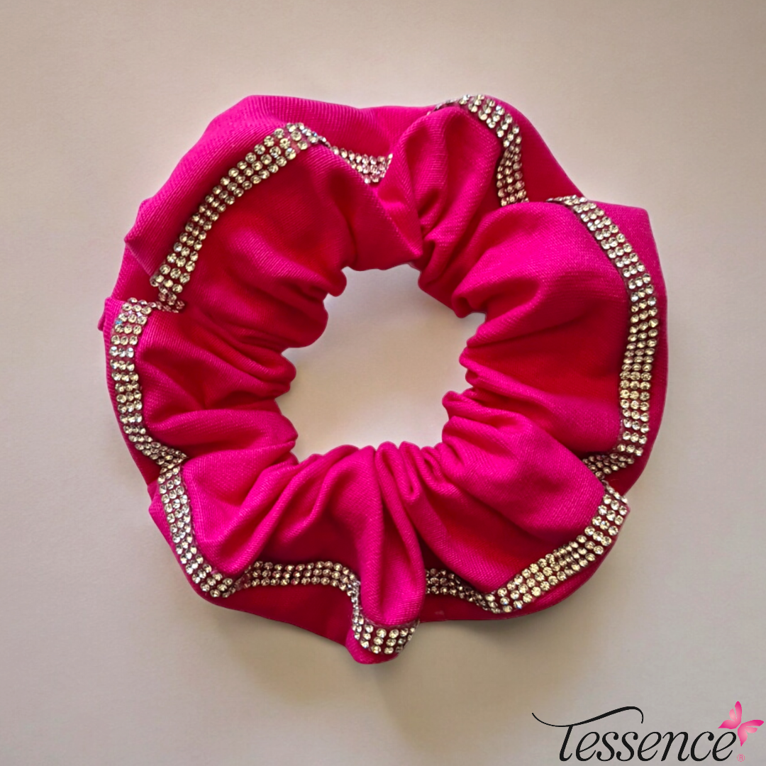 Cotton Rhinestoned Scrunchies