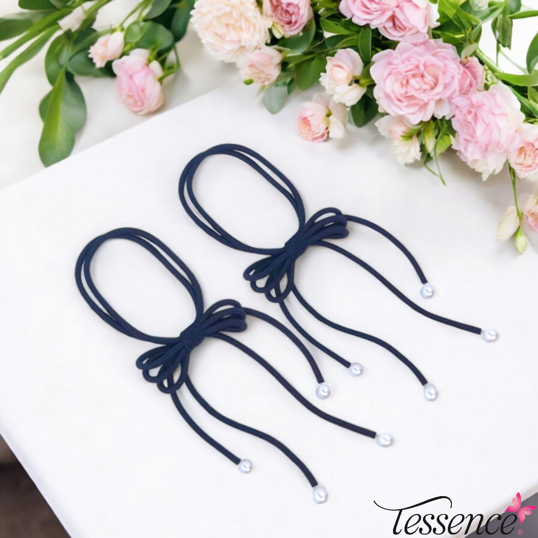 Bow Hair Elastics (long)