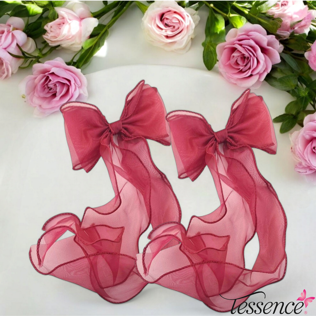 Long Tailed Double Organza Bows