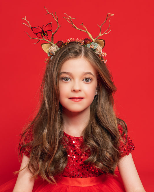 Christmas Reindeer Antler Headband (nature)