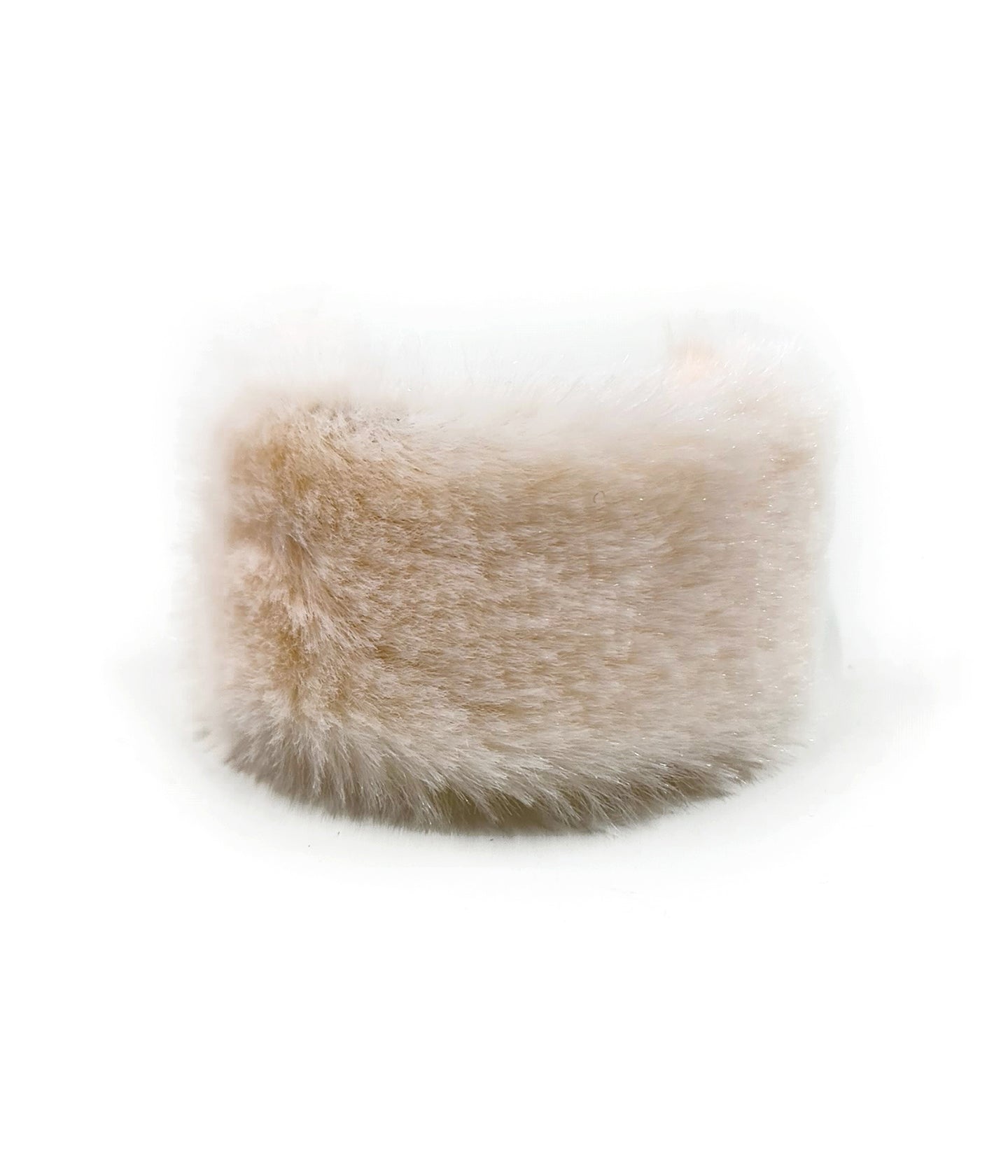 Cream Fluffy Ponytail Half Cuff Product Image