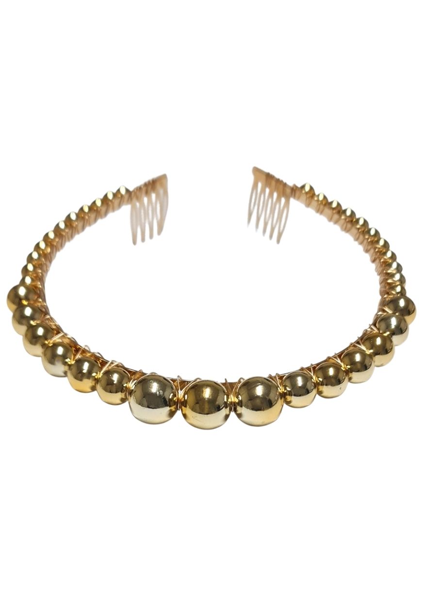 Pearl Gold Headband (with combs)